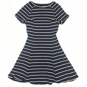 BDG Navy Blue striped A-line Dress